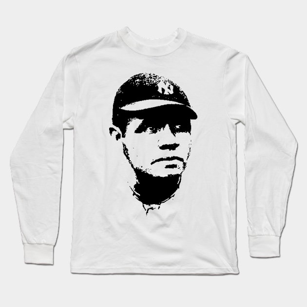 Babe Ruth Pop Art Portrait Long Sleeve T-Shirt by phatvo